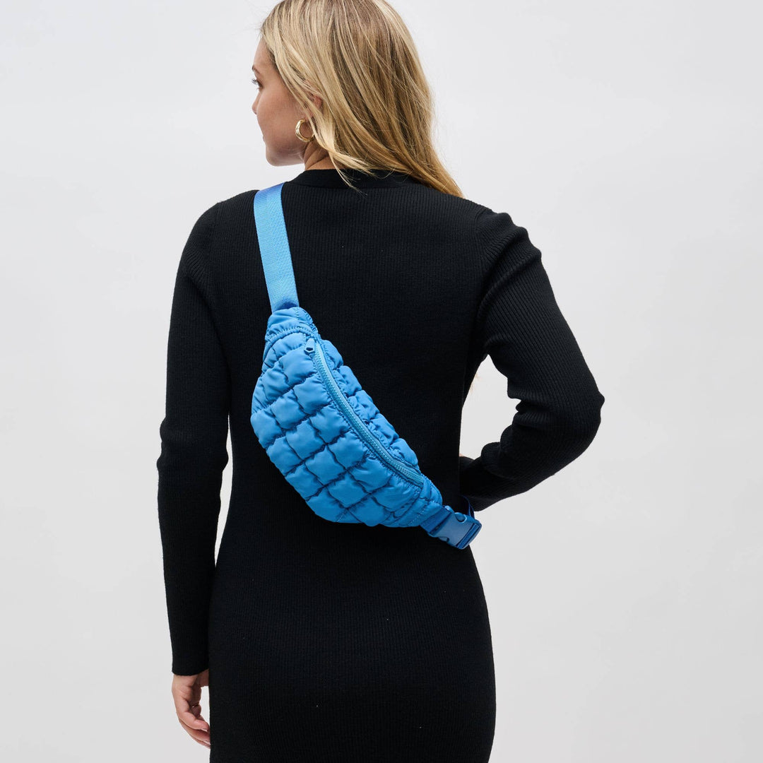 Sol and Selene - Resurgence - Quilted Puffer Nylon Belt Bag: Pistachio - Hello Beautiful Boutique