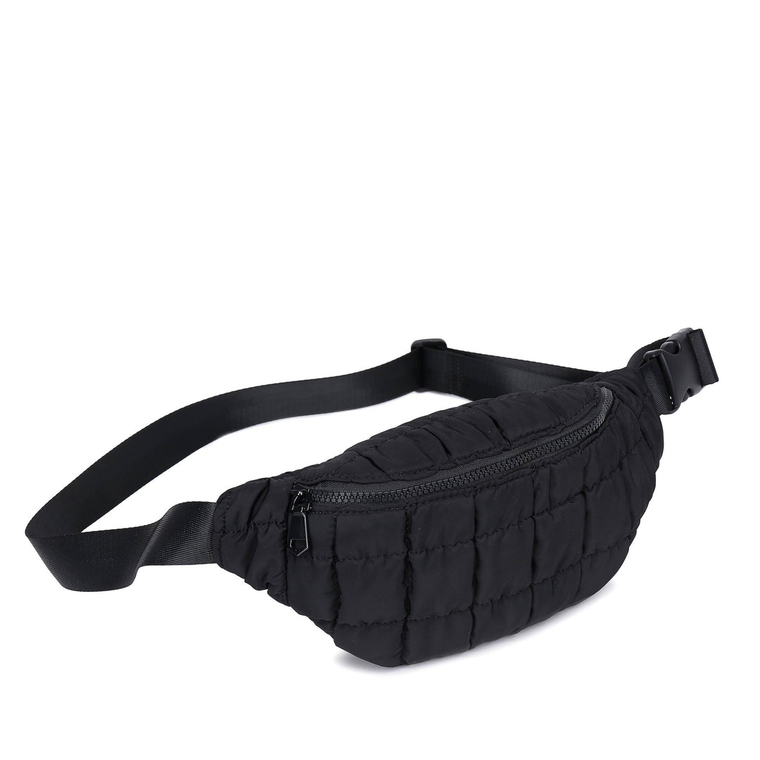 Sol and Selene - Resurgence - Quilted Puffer Nylon Belt Bag: Pistachio - Hello Beautiful Boutique
