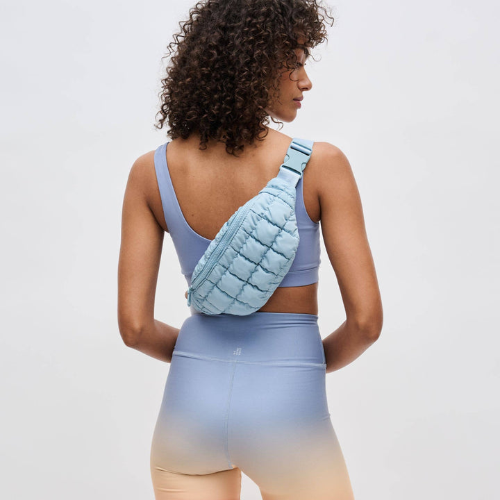 Sol and Selene - Resurgence - Quilted Puffer Nylon Belt Bag: Pistachio - Hello Beautiful Boutique