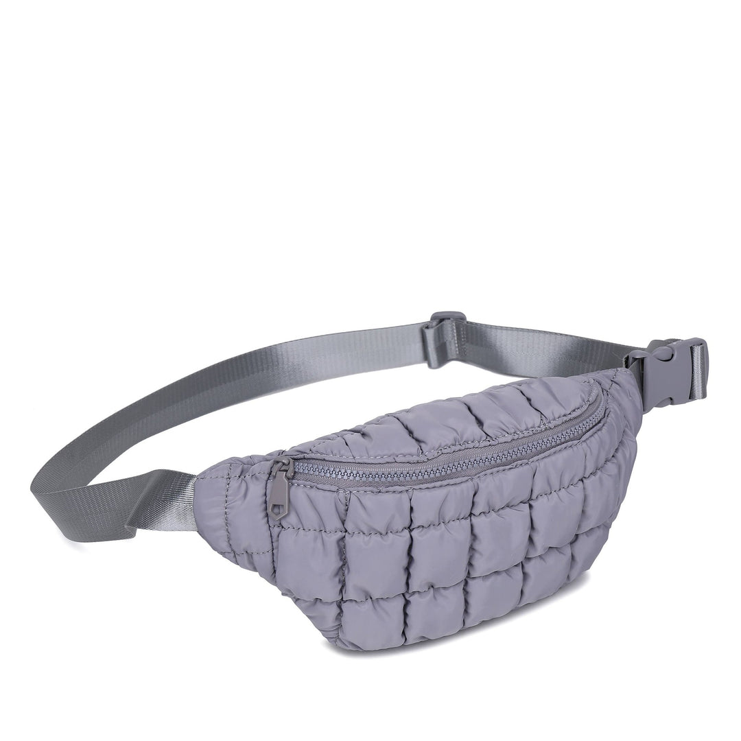 Sol and Selene - Resurgence - Quilted Puffer Nylon Belt Bag: Pistachio - Hello Beautiful Boutique