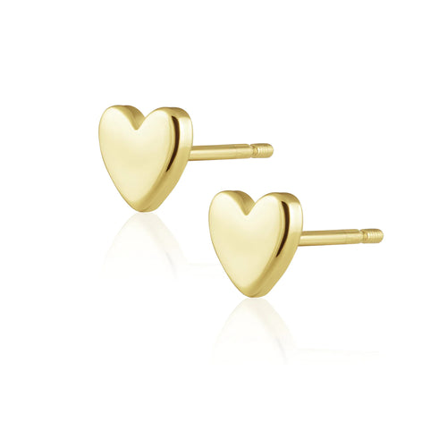 Solid Heart Studs - Hello Beautiful Boutique