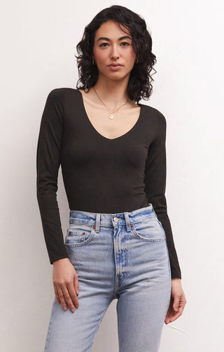 So smooth V neck bodysuit - Hello Beautiful Boutique