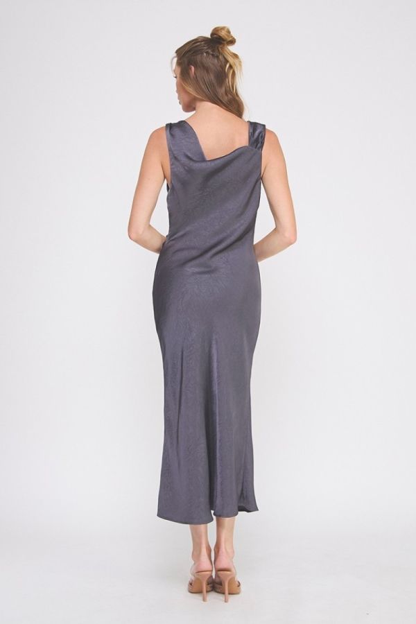 Starlight Satin Cowl Midi Dress - Hello Beautiful Boutique