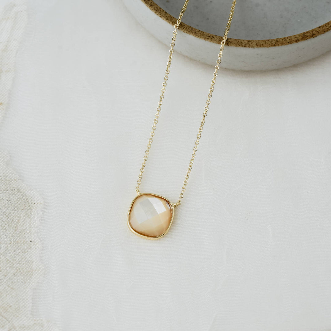 Subtle Harmony Necklace - Mother of Pearl: Gold - Hello Beautiful Boutique
