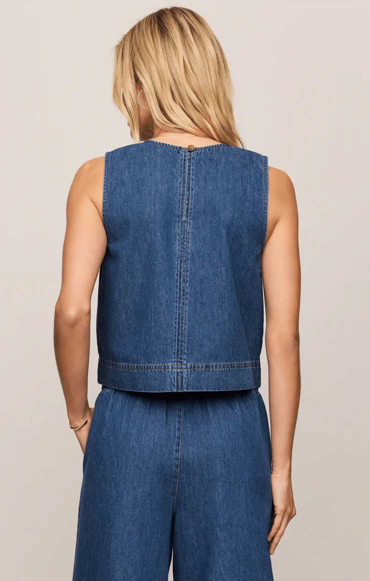 Sun Seeker Denim Tank - Hello Beautiful Boutique
