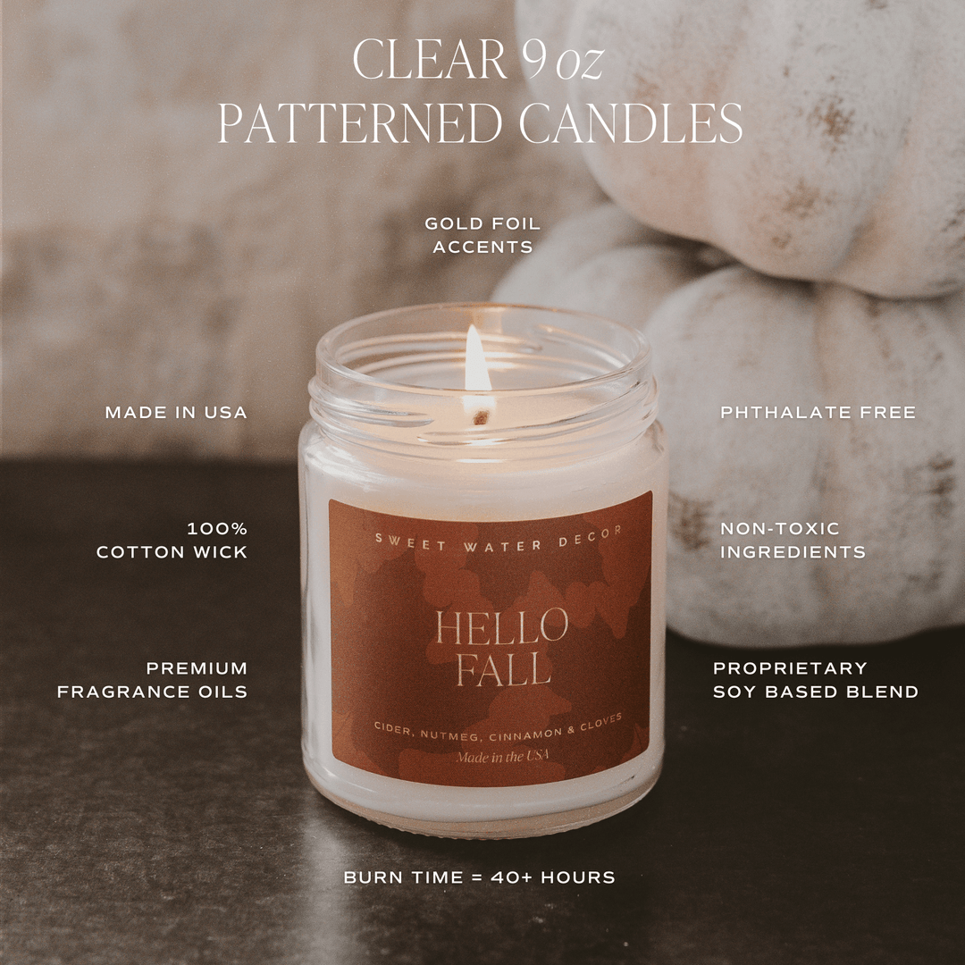 Sweet Water Decor - *NEW* Fall Leaves 9 oz Soy Candle - Fall Home Decor, Gifts - Hello Beautiful Boutique