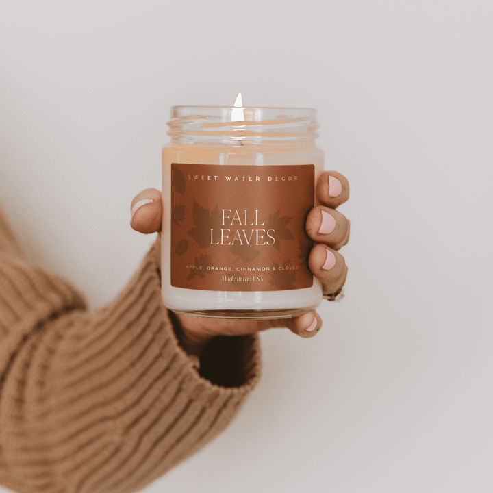 Sweet Water Decor - *NEW* Fall Leaves 9 oz Soy Candle - Fall Home Decor, Gifts - Hello Beautiful Boutique