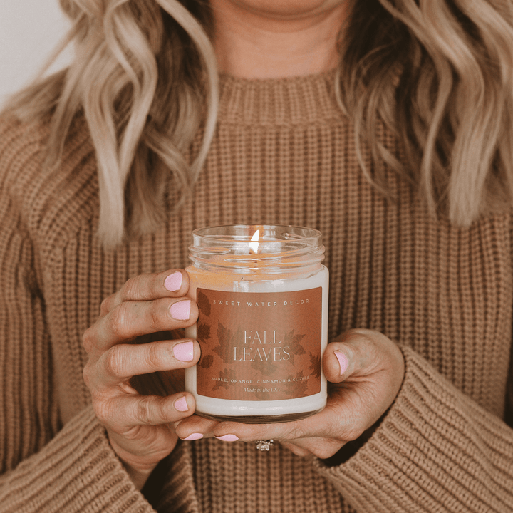 Sweet Water Decor - *NEW* Fall Leaves 9 oz Soy Candle - Fall Home Decor, Gifts - Hello Beautiful Boutique