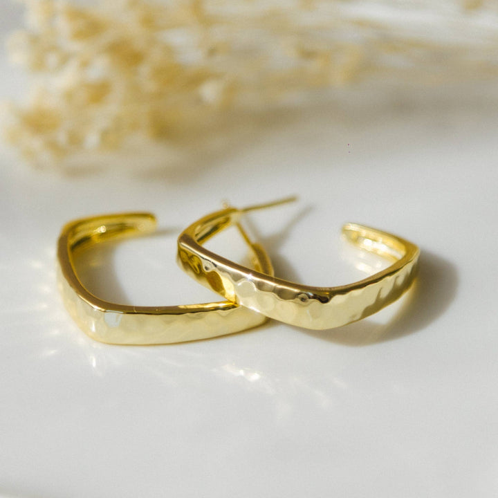 Tetra Hoops: Gold - Hello Beautiful Boutique