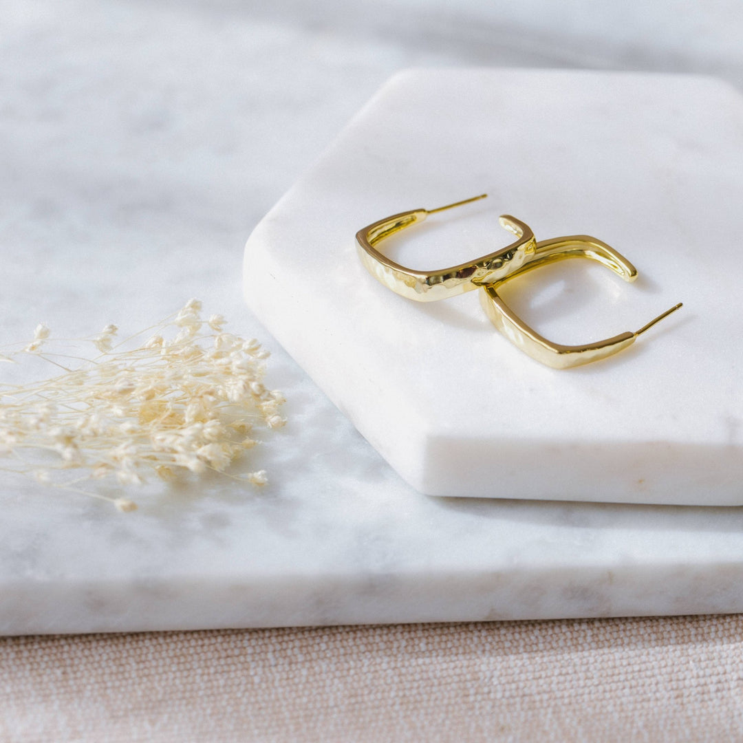 Tetra Hoops: Gold - Hello Beautiful Boutique