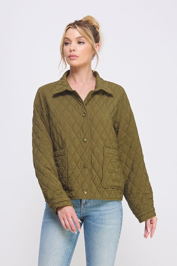 Textured Quilted Jacket - Hello Beautiful Boutique