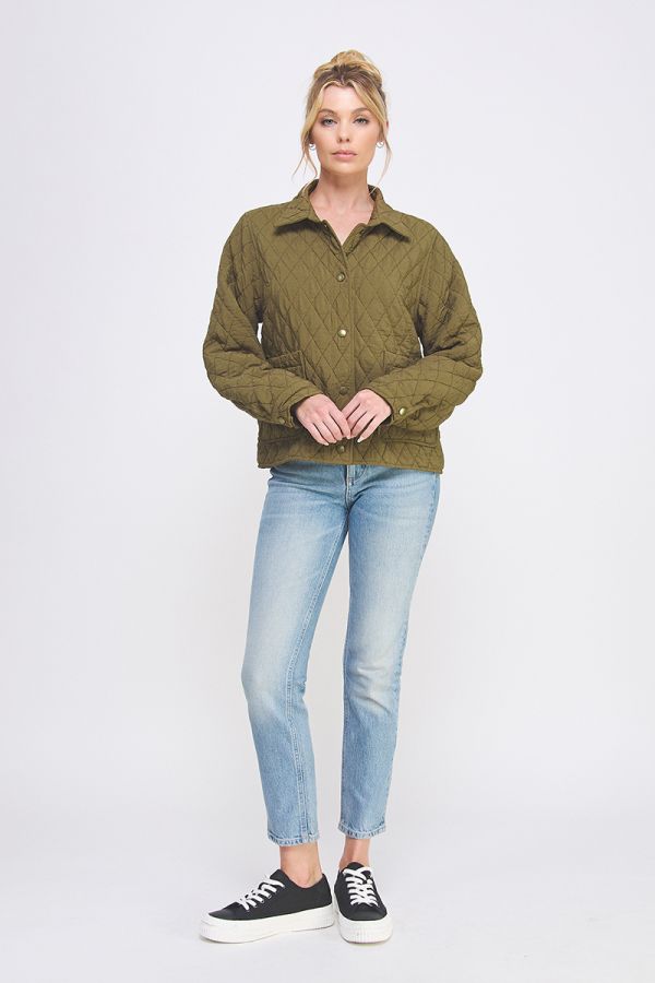 Textured Quilted Jacket - Hello Beautiful Boutique