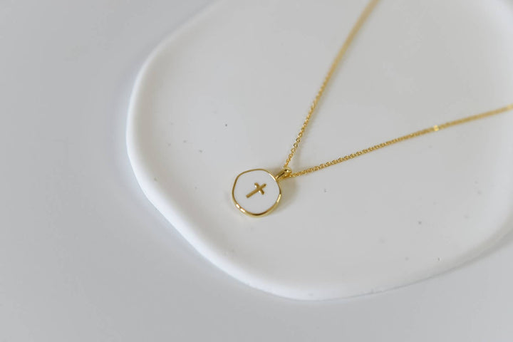 The Lennon dainty cross charm necklace - Hello Beautiful Boutique