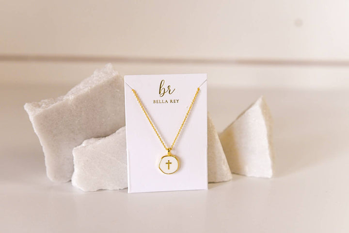 The Lennon dainty cross charm necklace - Hello Beautiful Boutique