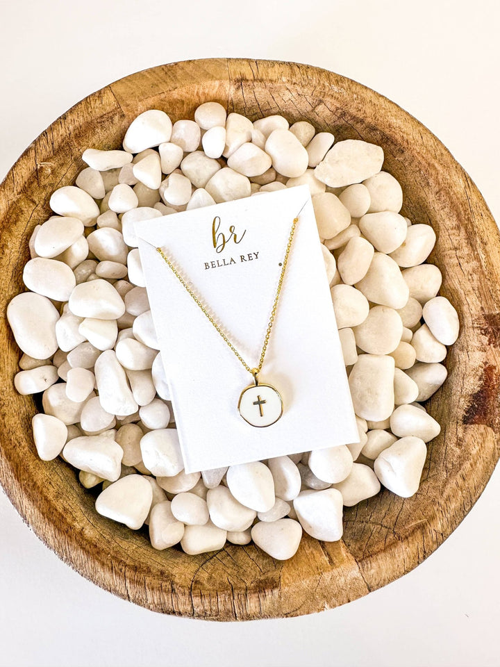 The Lennon dainty cross charm necklace - Hello Beautiful Boutique