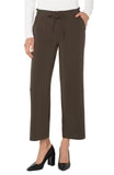 Black Olive Pull On Tie Waist Pant by Liverpool Los Angeles
