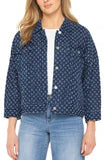 Laser Pinhole Crop Easy Trucker Jacket by Liverpool