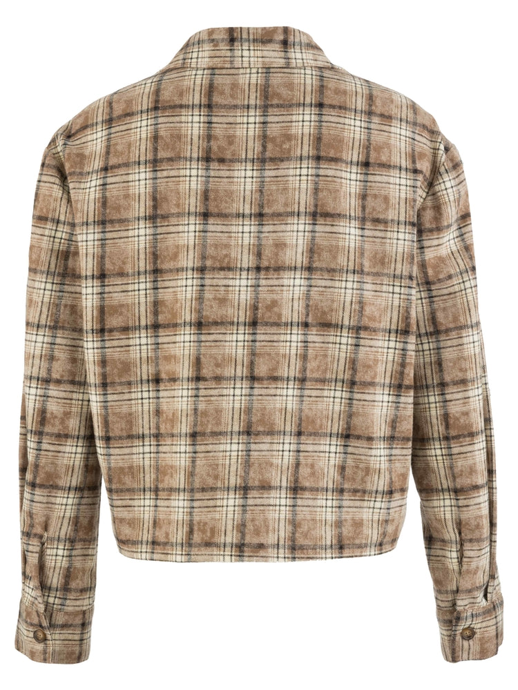 Kut from the Kloth Mira boxy plaid top, alternate view