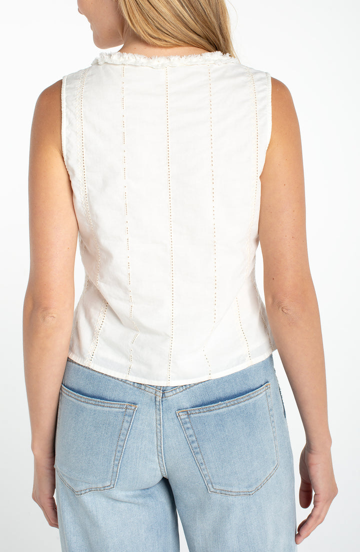 Woven Top with Ruffles