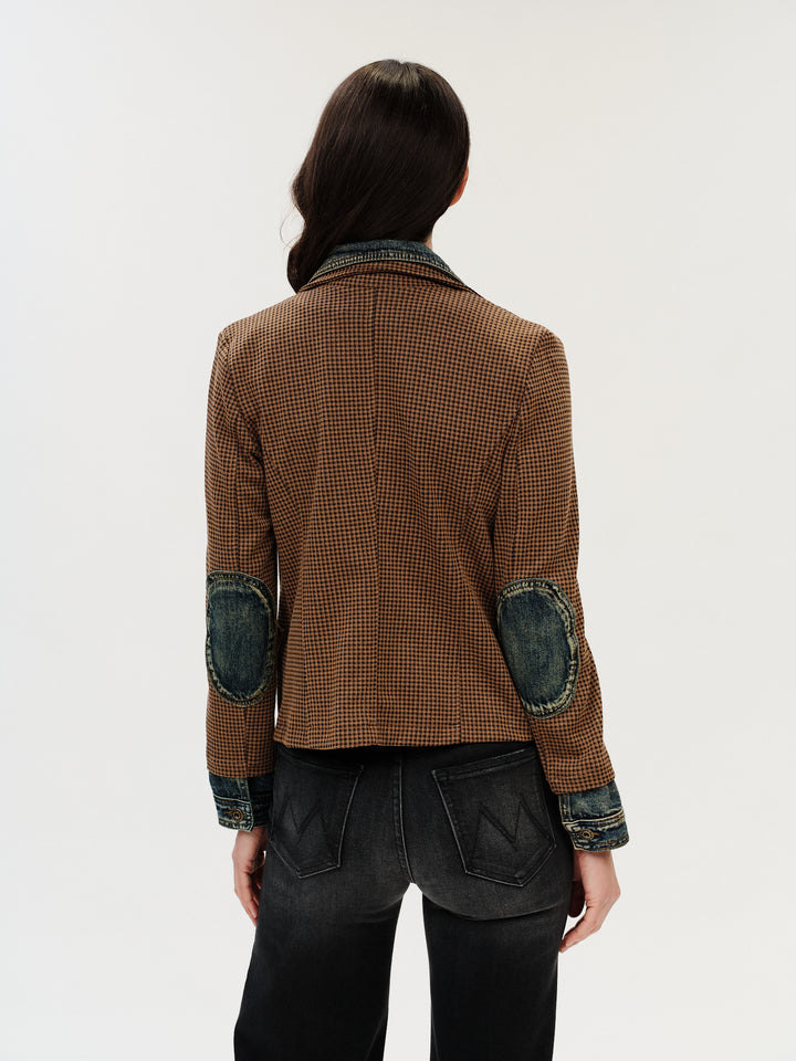 Clarissa Blazer in Brown Bedford Check