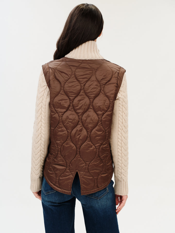 Melanie Mixed Media Quilted Jacket