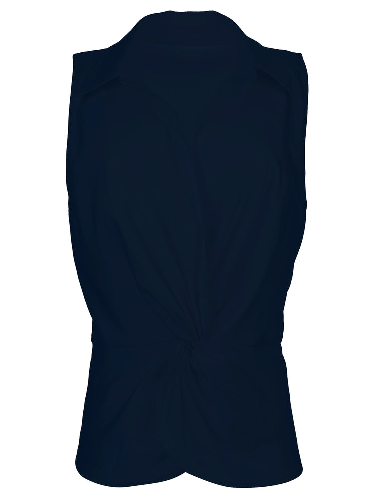 Sara Top w/Twisted Front in Navy
