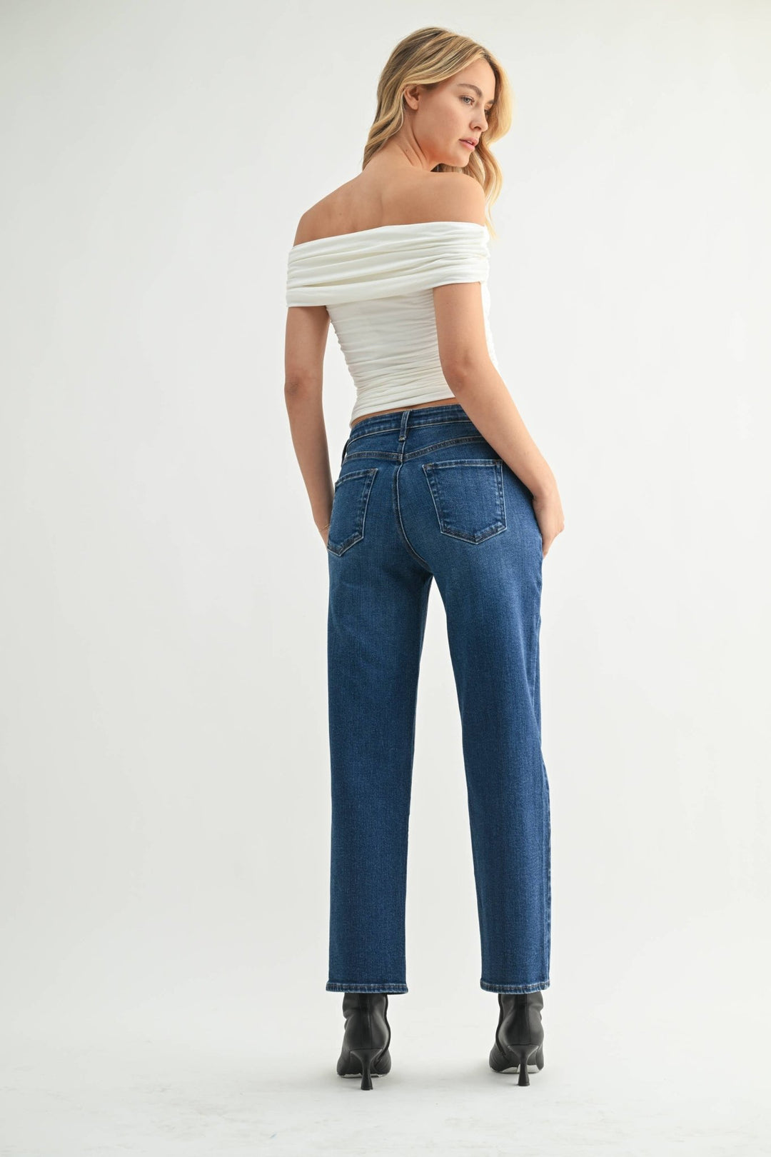 Utility Pocket Straight Denim - Hello Beautiful Boutique