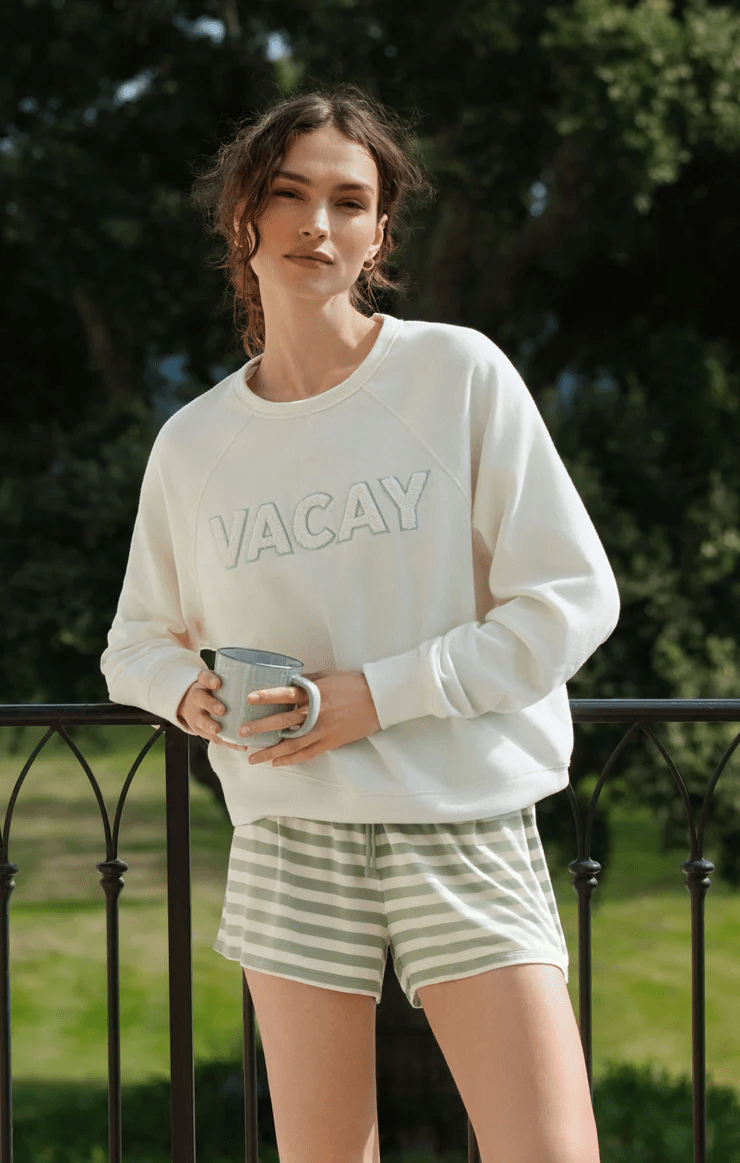 Vacay Fleece Sweatshirt - Hello Beautiful Boutique