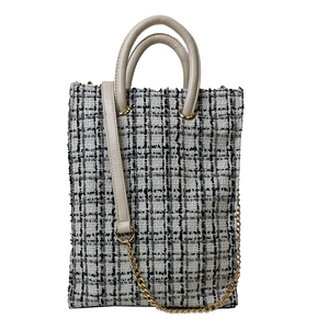 Aubrey Tweed Shopper Back with Strap - Hello Beautiful Boutique