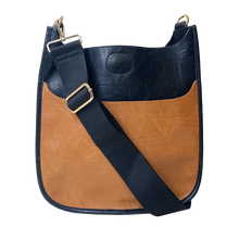 Load image into Gallery viewer, Classic Colorblock Vegan Messenger with Strap - Hello Beautiful Boutique
