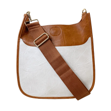 Load image into Gallery viewer, Classic Colorblock Vegan Messenger with Strap - Hello Beautiful Boutique
