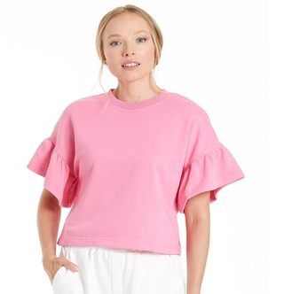 Pia Ruffle Sleeve Top - Hello Beautiful Boutique