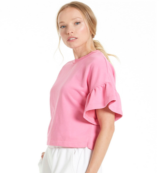 Pia Ruffle Sleeve Top - Hello Beautiful Boutique