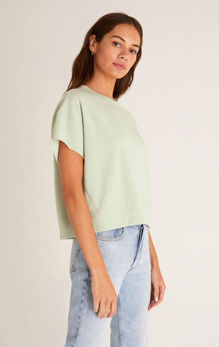 Adah Fleece Short Sleeve Top - Hello Beautiful Boutique