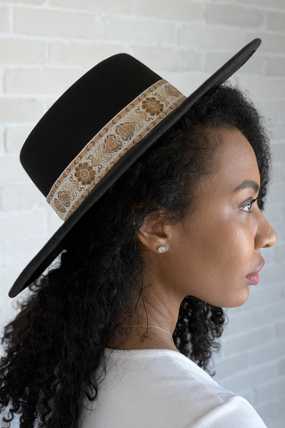 Ripley Wide Brim Fedora - Hello Beautiful Boutique