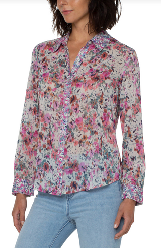 Flora Button Up Shirt - Hello Beautiful Boutique