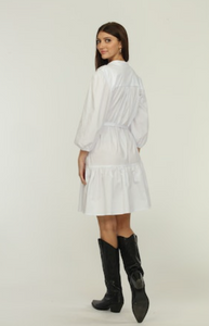 Whitney White Poplin Dress - Hello Beautiful Boutique