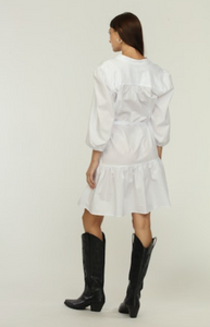 Whitney White Poplin Dress - Hello Beautiful Boutique