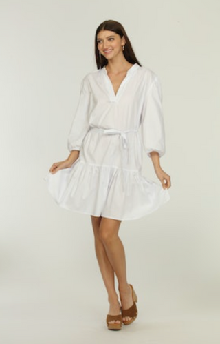 Whitney White Poplin Dress - Hello Beautiful Boutique