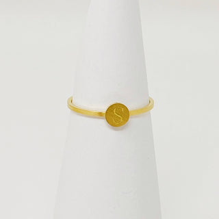 Ellison+Young - Tiny Initial Ring - Hello Beautiful Boutique