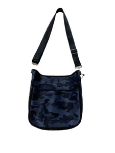 Black Camo Neoprene Bag with Strap Included - Hello Beautiful Boutique
