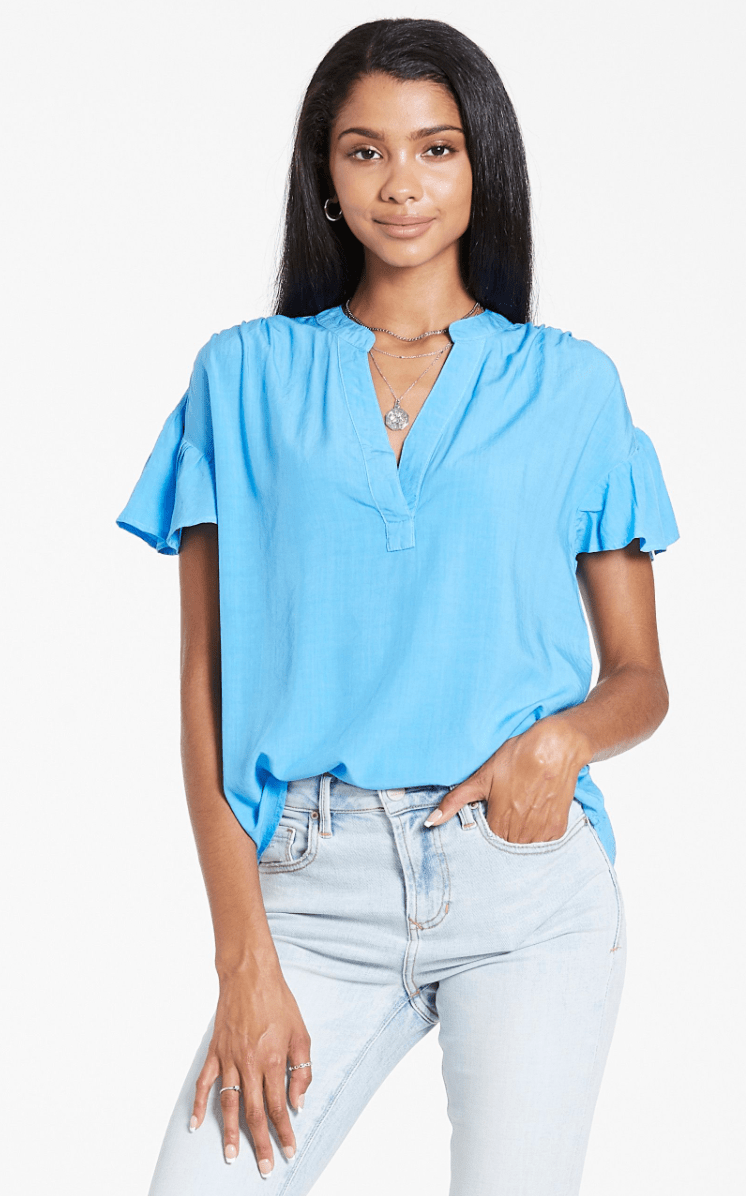 Blake Flutter Sleeve Top - Hello Beautiful Boutique