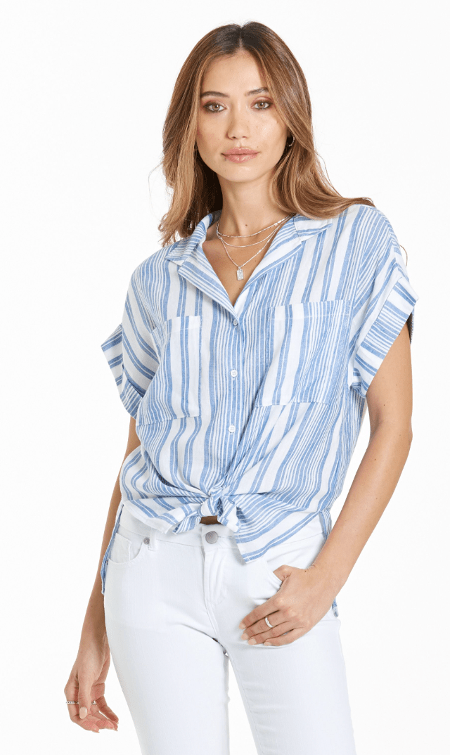 Cali Tie Front Top - Hello Beautiful Boutique