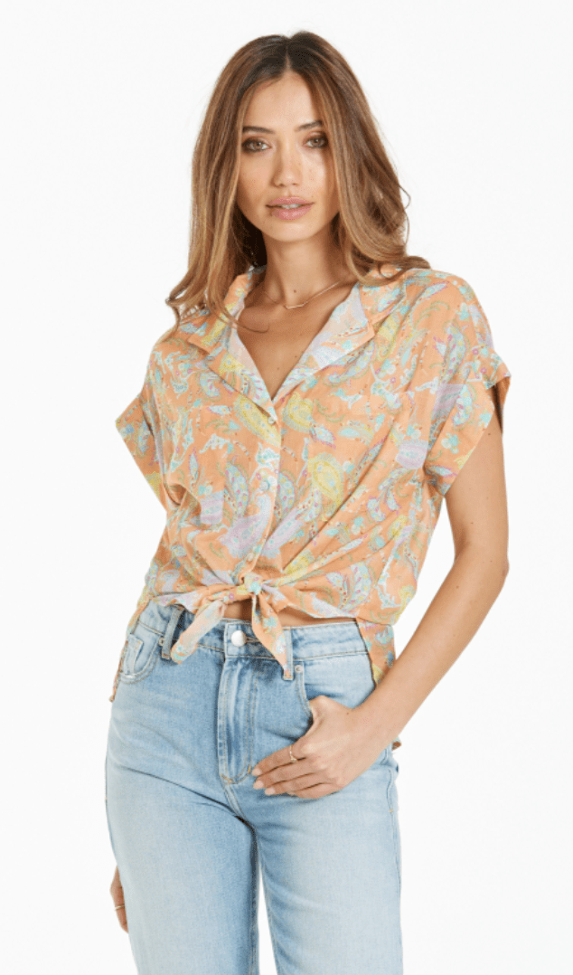 Cali Tie Front Top - Hello Beautiful Boutique