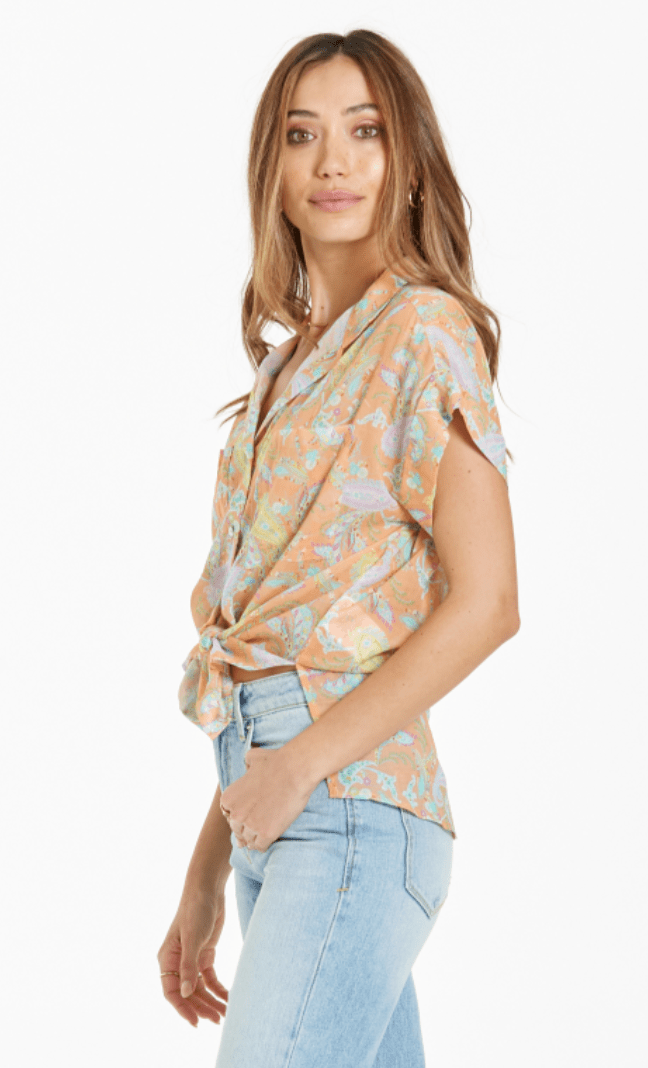 Cali Tie Front Top - Hello Beautiful Boutique