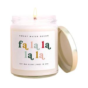 Fa La La La 9 oz Soy Candle - Christmas Home Decor & Gifts - Hello Beautiful Boutique