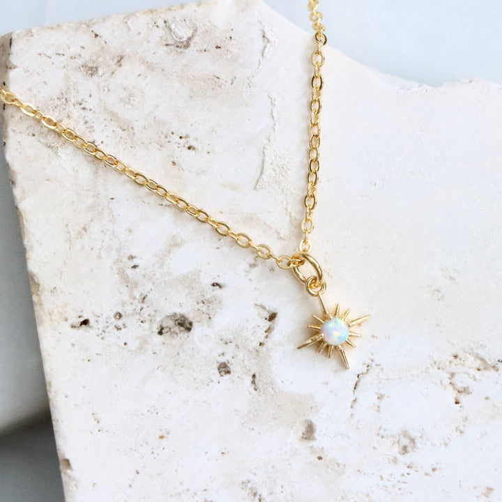 Mesa Blue - Opal North Star Necklace - Hello Beautiful Boutique