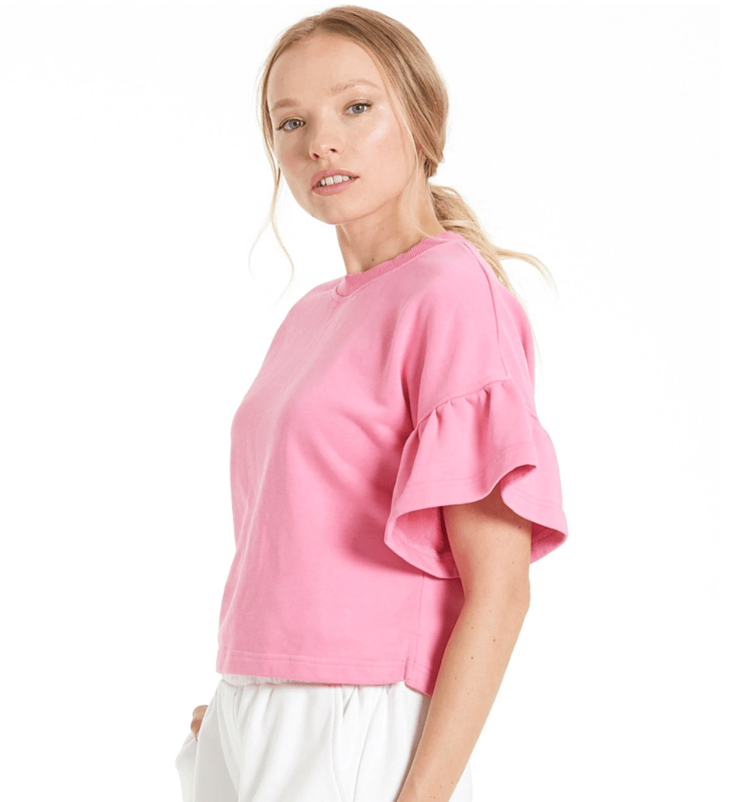 Pia Ruffle Sleeve Top - Hello Beautiful Boutique
