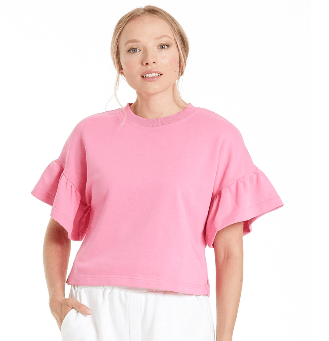 Pia Ruffle Sleeve Top - Hello Beautiful Boutique