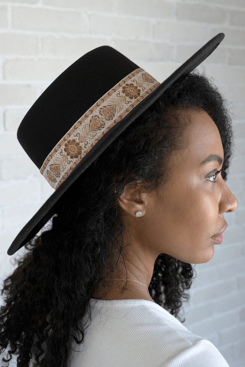 Ripley Wide Brim Fedora - Hello Beautiful Boutique